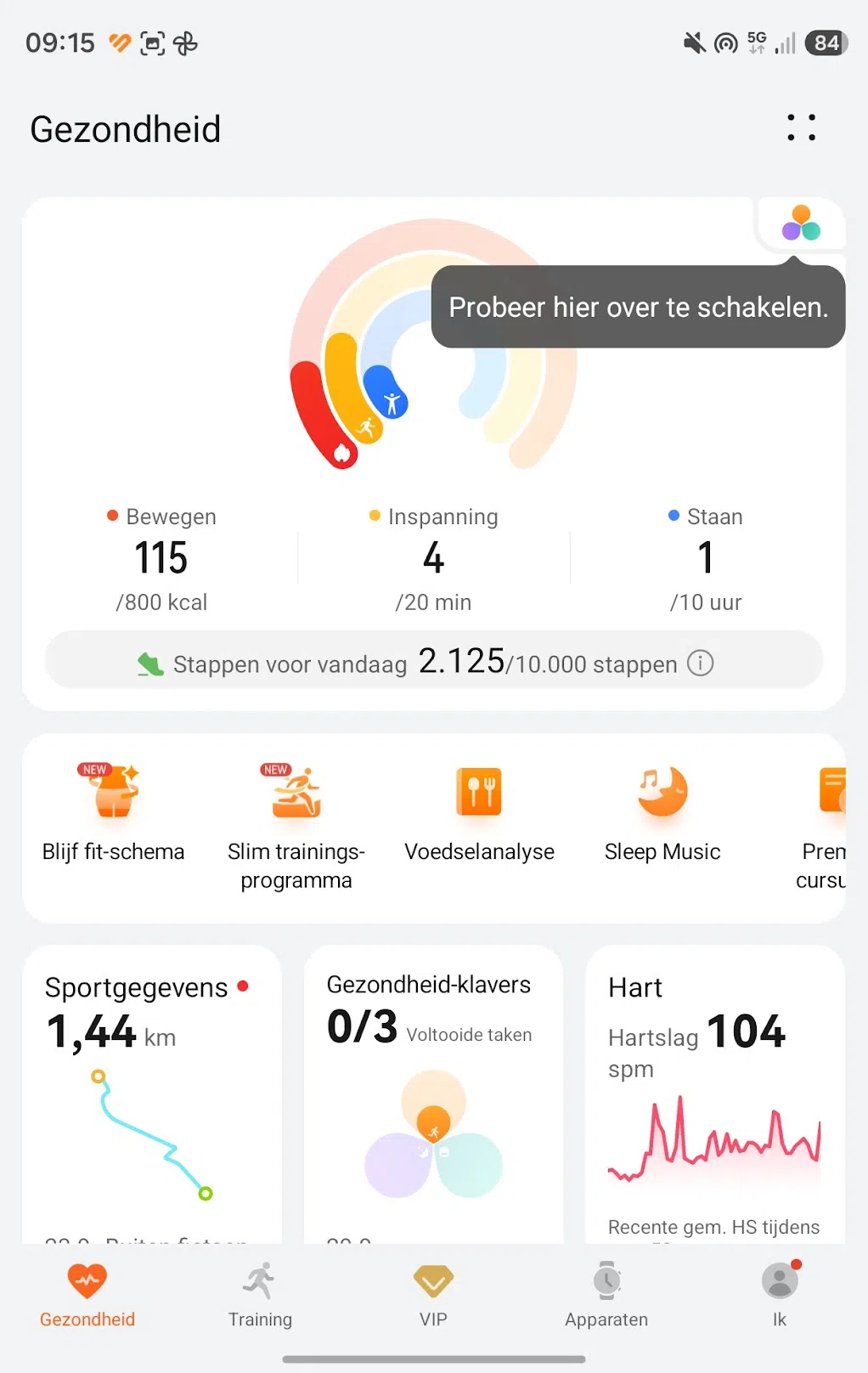 Huawei Health app gezondheid screenshot 1
